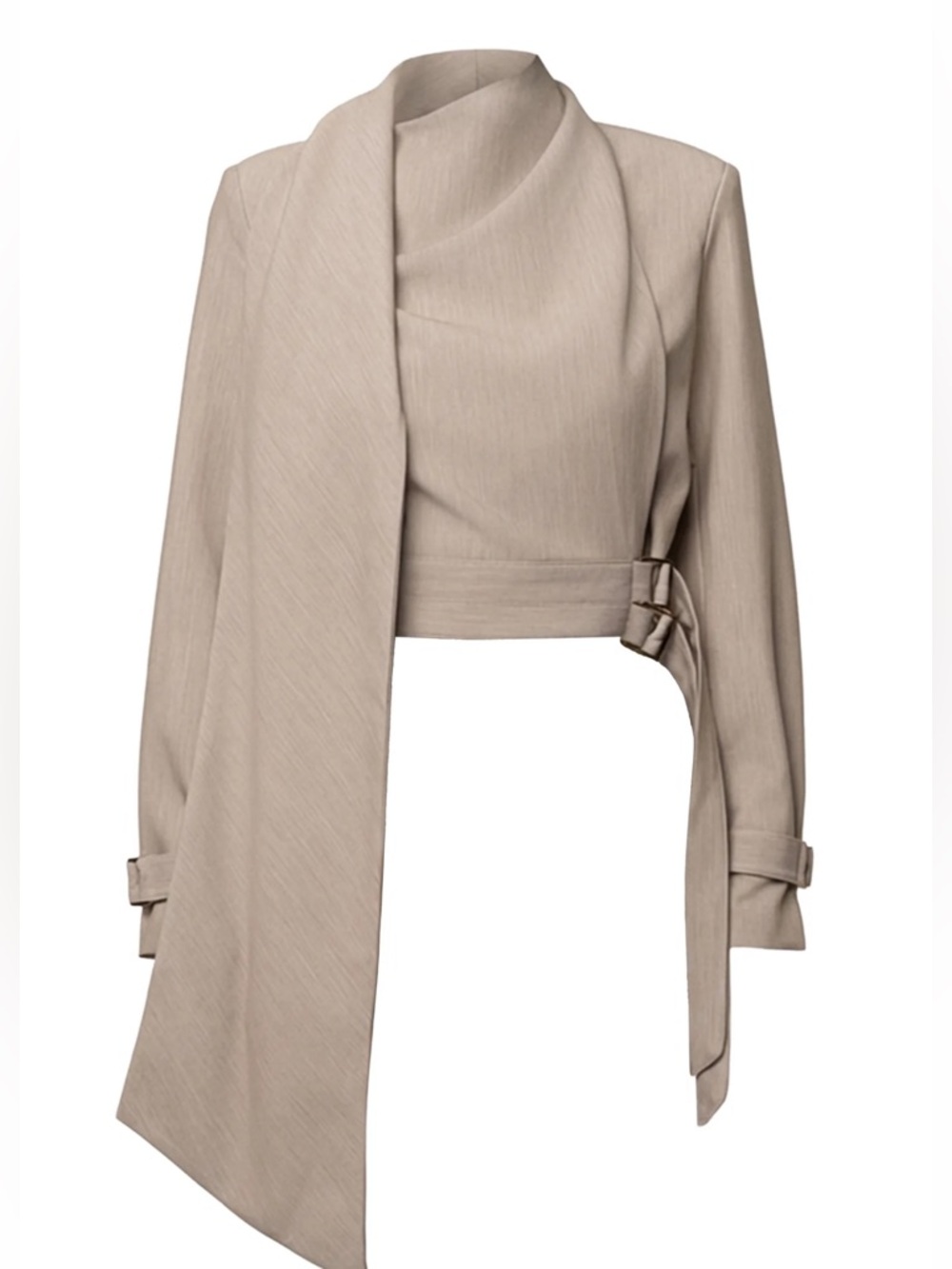 NWT JLUXLABEL STONE ALIGNED SCARF TOP - SIZE SMALL